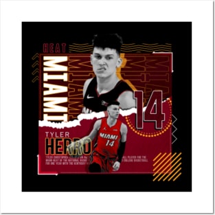 Tyler Herro Miami v2 Poster Canvas Basketball Print 