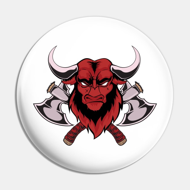 red Bull head Pin by Donec