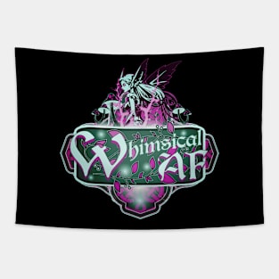 Whimsical AF Night Fairy and Mushrooms Tapestry