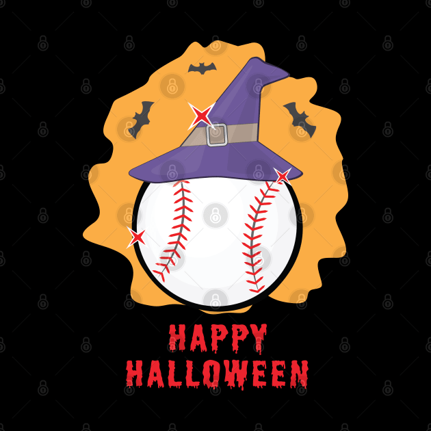 Happy Baseball Halloween - Funny by DesignWood-Sport
