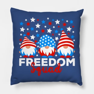 Freedom Squad Red White & Blue Gnomes Pillow