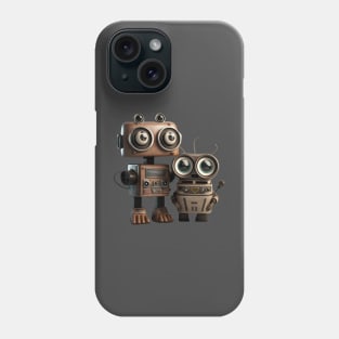 Cute Vintage Robot with Sidekick Phone Case