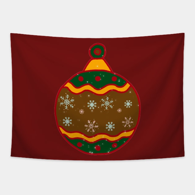Christmas Tree Ornament Tapestry by KalipsoArt