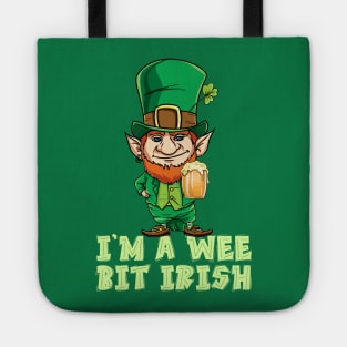 Wee Bit Irish Funny Irish Heritage St Paddys T-Shirt Tote