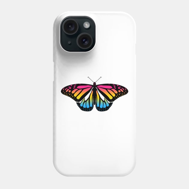 Pansexual Pride Butterfly Phone Case by brendalee