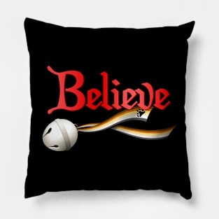 Believe Bear Pride Jingle Bell Pillow