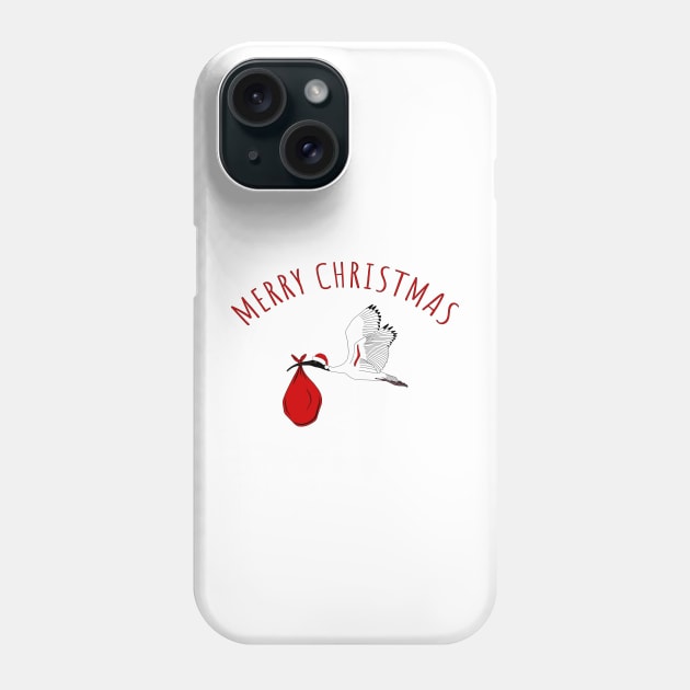 Merry Christmas Bin Chicken Phone Case by BinChickenBaby