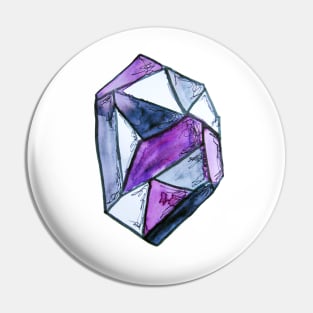 Asexual and Grey-Sexual Pride Crystal Pin