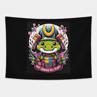 Crocodile Alligator Samurai Warrior Kawaii Chibi Cute Tapestry