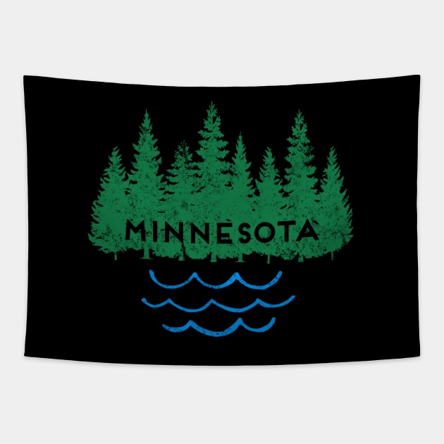 Minnesota Home Trees Lake Nature Outdoors Souvenir Tapestry by Pine Hill Goods