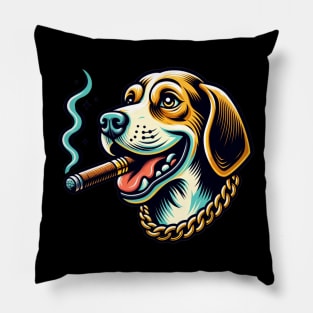 The Dog Life Hound Dog Cigar Pillow