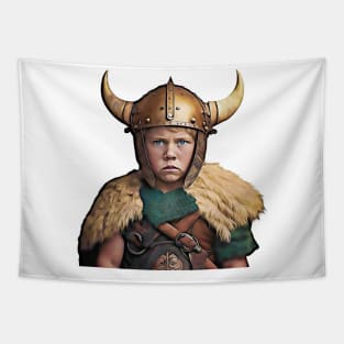 Viking Child Fearless Boy Young Viking Warrior Tapestry