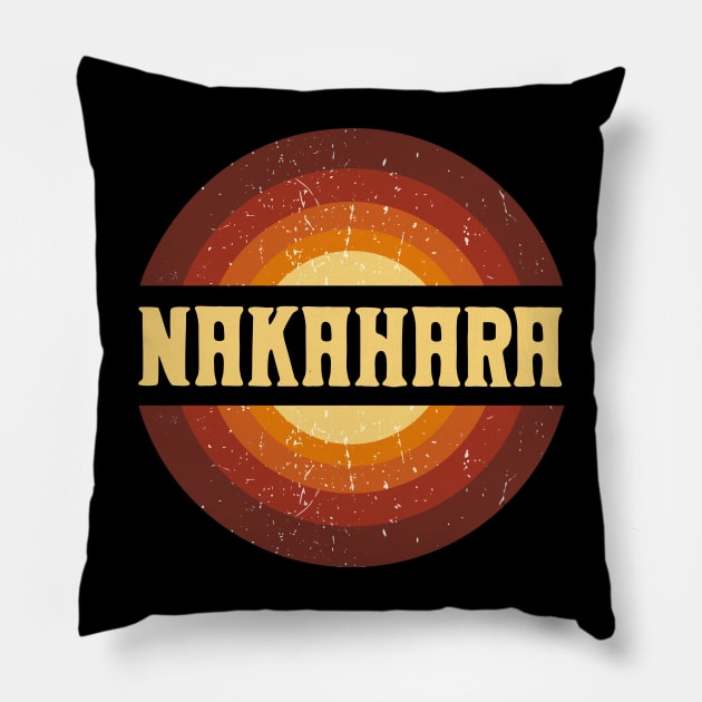 Vintage Proud Name Nakahara Anime Gifts Circle Pillow by Amir Dorsman Tribal