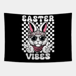 Easter Vibes OK Peace Sign Easter Bunny Vibes Tapestry