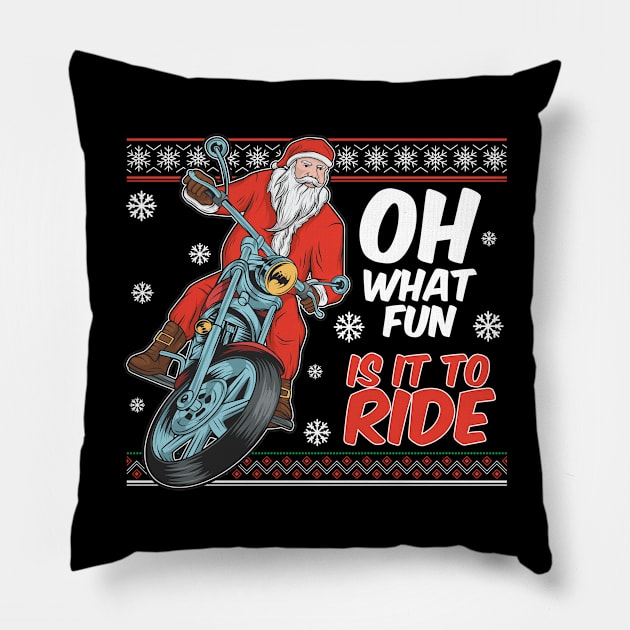 Oh What Fun It Is To Ride Pillow by Verboten