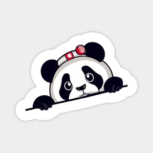 Sneaky japanese panda so cute Magnet