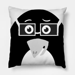 Glasses Penguin Pillow