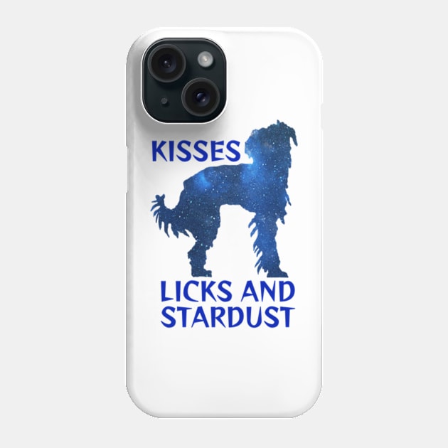 Midnight Blue Sapphire Milky Way Galaxy Chinese Crested Dog -  Kisses Licks And Stardust Phone Case by Courage Today Designs