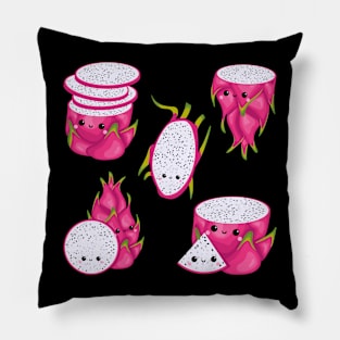 funny dragon fruit expressions Pillow