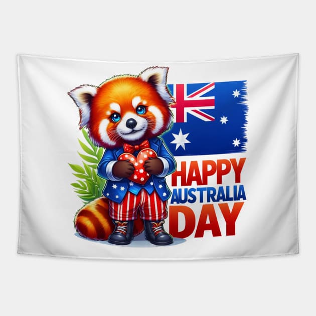 Happy Australia Day Tapestry by BukovskyART