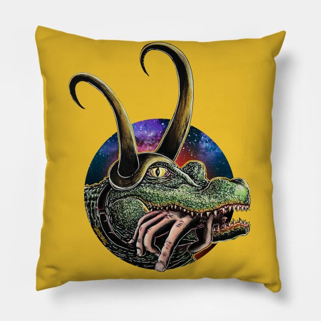 Magic Gator Pillow by Robisrael