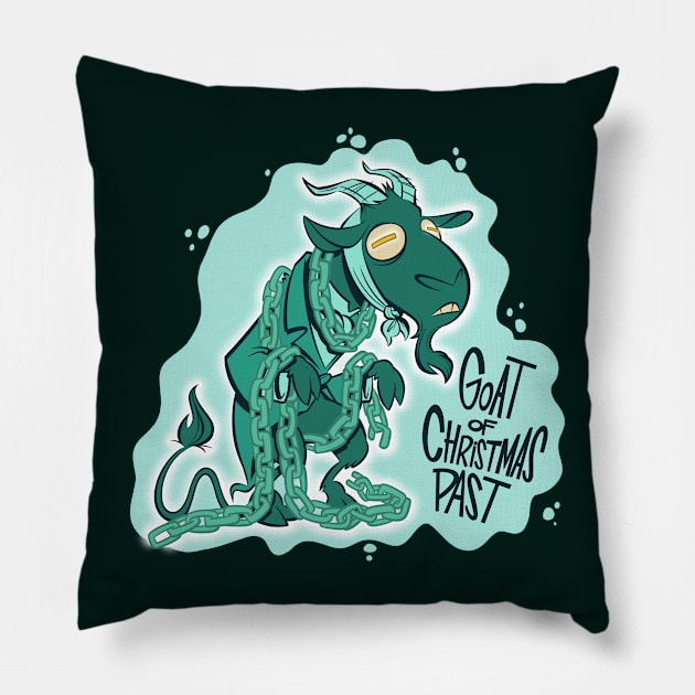 Goat of Christmas Past Pillow by westinchurch