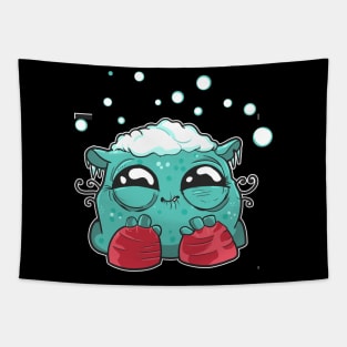 Cute Winter Little Creature Xmas Tapestry