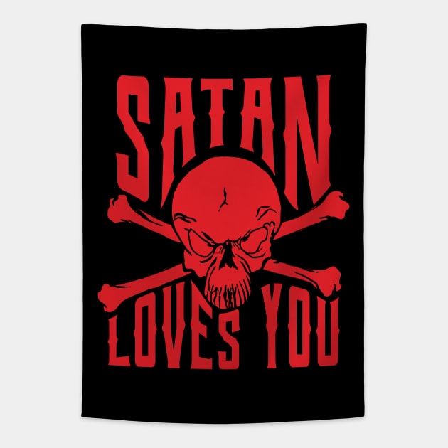 satan loves you Tapestry by Aloenalone