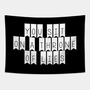 Throne Of Lies Elf Quote Christmas Knit Tapestry