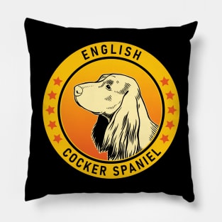 English Cocker Spaniel Dog Portrait Pillow