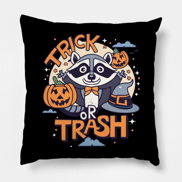 trick-or-trash Pillow by Space Monkeys NFT