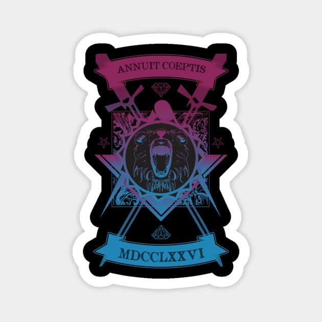 Illuminati Lion Magnet by shanin666