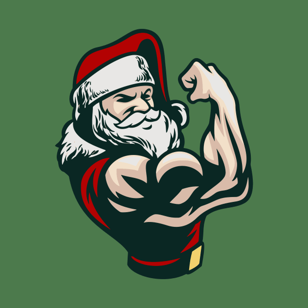 Buff Santa Flexing by SLAG_Creative