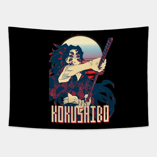 demon kokushibo Tapestry by Retrostyle