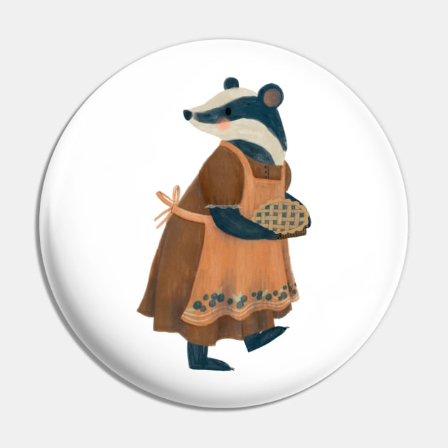 Blueberry Badger Pin by annyamarttinen