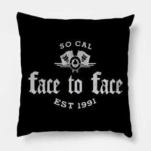 Face To Face Vintage Pillow