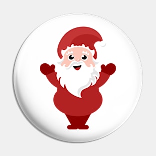 Cheerful cartoon Santa Claus Pin