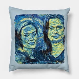 Brad pitt & Angelina Van Gogh Style Pillow