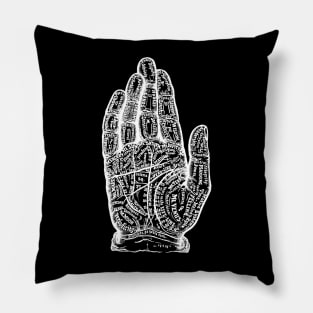 Vintage Fortune Telling Palmistry Hand Pillow