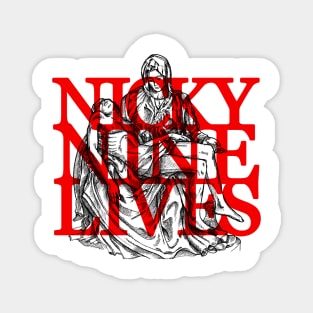 Nicky Nine Lives Pieta Statue Magnet