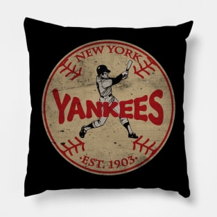 vintage NY yankees by mama Pillow