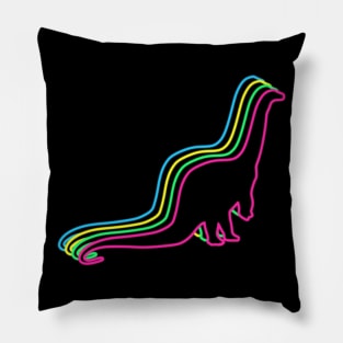 Brachiosaurus 80s Neon Pillow