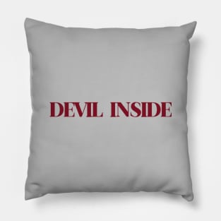 Devil Inside, burgundy Pillow