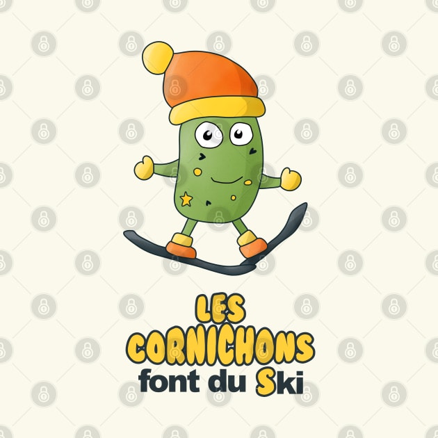 "Les Cornichons Font du Ski" (Les bronzés font du ski) - "The Pickles Are Skiing" by Babush-kat