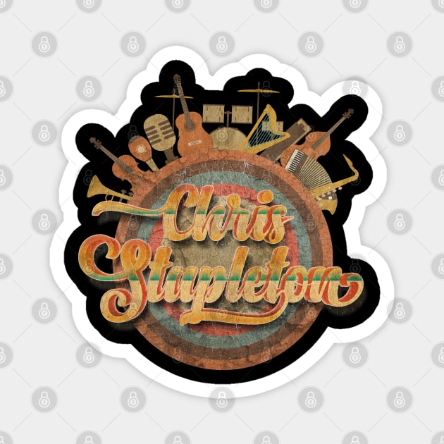 Tour Music Designs Vintage Retro - Chris Stapleton Magnet by kumurkumur