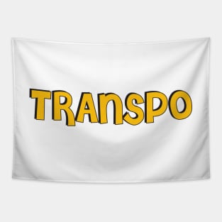 Film Crew On Set - Transpo - Gold Text - Front Tapestry