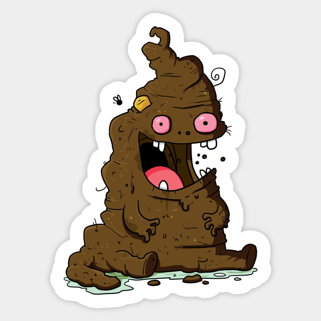 Stinky Poop Monster - Monster - Sticker | TeePublic