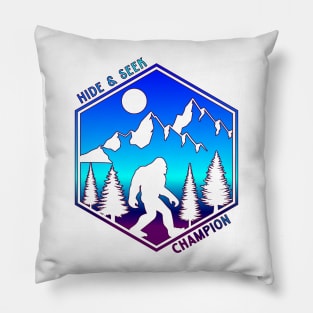 Hide & Seek Champion Sasquatch Blue Pillow