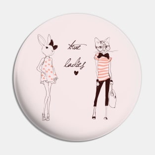 Lady Animal Pin