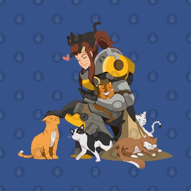 Brigitte and her Cats by galacticshirts